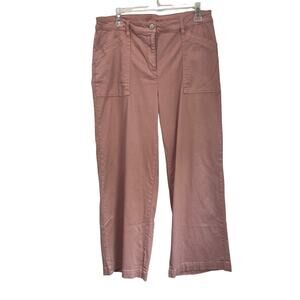 Joie Blush Pink Utility Pants Women’s Size 10 Wide Leg Cropped Casual Workwear